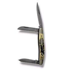 WINCHESTER 3 Blade Antler Stag Pocket Knife picture