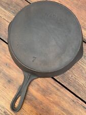 Wapak Cast Iron #7 Skillet with Erie and Shield Markers Mark Ghost Marks picture
