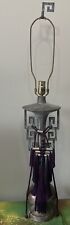 Vintage Chinese Style Art Deco Asian Weathered Bronze Table Lamp Lighting picture