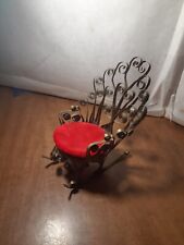 Tramp Art Tin Can Rocking Chair Folk Art Vintage 5