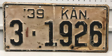 1939 Kansas License Plate 3-1926 picture