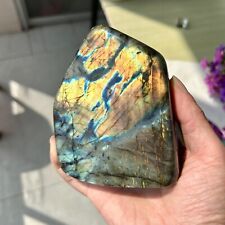 850g Rare Orange Flashy Labradorite Quartz Crystal Freeform picture