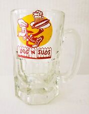Vintage Dog N Suds 6” Thick Dimple Glass Mug Root Beer Great Graphics picture