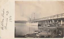 Postcard RPPC Balboa Docks Panama CZ Dated 1916 Real Photo Azo picture