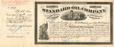 Standard Oil Co. signed by M.H. Hanna on separate card - Autographed Stocks & Bo picture