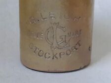 English Stoneware Crock JAR Crock Bottle Monogram advertising G. LEIGH Incised  picture