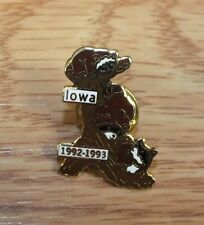 Vintage 1992-1993 Collectible State of Iowa Raccoons on Branch Lapel Pin  picture