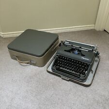 Vintage Olympia SM4 Typewriter Manufactured 1960 Green With Case picture
