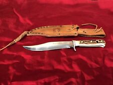 Vintage Puma Bowie 6396 Fixed Blade Knife w/ Sheath Germany Pumaster Steel picture