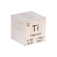 Tungsten Cube Titanium Metal Element High Density Block Pure Periodic 1 Inch picture