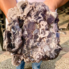 12.18lb Natural cubic Fluorite Crystal Cluster mineral sample healing picture