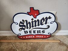 SHINER BOCK BEER Spoetzl Brewery TEXAS COTTONBALL SIGN Man Cave Bar TACKER picture