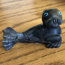 Zuni Seal Fetish Glendon Lasiloo Mr.silly Seal Personality Plus *SIGNED*cs96 picture