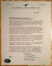 Pan American Grace Airways- 1949 New York, NY vintage business letter picture