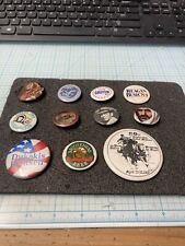 11 USED Vintage 1980's and 1990's Round pins. Nice Mixed Lot. Grateful Dead etc. picture