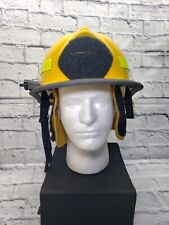 Cairns 660C Yellow Firemans Helmet Firefighter With Liner 2002 Vintage picture