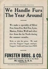 Magazine Ad - 1916 - Funsten Bros. Co, St Louis, MO - Raw Furs picture