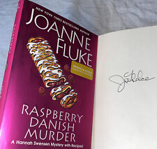 SIGNED Raspberry Danish Murder Book By Joanne Fluke First Edition HC DJ picture