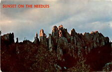 Stunning sunset over Needles Drive, Black Hills postcard picture