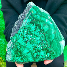 1.6LB Natural Green Malachite Crystal Flaky Pattern Ore Specimen Quartz Healing picture
