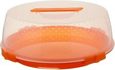 Cake Holder Pie Carrier Made In Italy orange picture