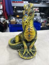 Vintage Windstone Editions Pena Turquoise Green Gold Retired 1986 Dragon Flaw picture