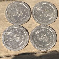 vintage 1979 / 80 caesars palace and Caesars Tahoe $1 Tokens Lot Of 4  picture