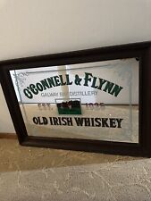 Vtg O'Connell & Flynn Framed Bar Mirror Galway Bay Distillery Old Irish Whiskey picture