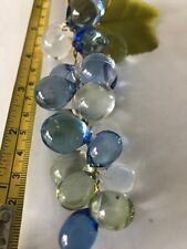Set of 3 Vintage Retro Blue, green and clear Acrylic Grape Cluster,  picture