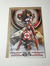Captain Canada Pinup 11x17 Jamie Tyndall Signed Print with COA picture