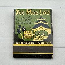 Vintage Matchbook Paper Matches - YEE MEE LOO - Chinese Restaurant Los Angeles picture
