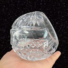Mid Century Orb Ashtray Dish Bowl Signed Van Clear Glass Crystal Hand Made VTG picture