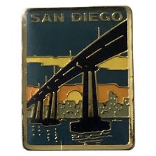 Vintage San Diego Coronado Bridge Scenic Travel Souvenir Pin picture