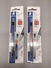 2x Staedtler Elite Blue And RedMechanical Pencil, 0.5mm Sealed Xtra Lead  picture