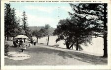1940'S LINEN. SPRING PARK MANOR. OCONOMOWOC LAKE. OKAUCHEE, WIS POSTCARD SC9 picture