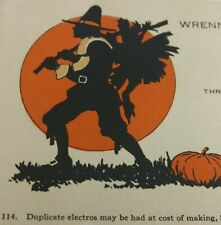 Thanksgiving Pilgrim Paper Ink Blotter VTG Advertising Wrenn's Porcelain (1B4) picture