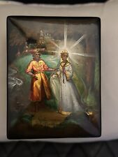 Vintage FEDOSKINO USSR 1988 Hand Painted Lacquer Box Fairy Tale Artist I. Isaev picture