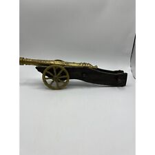 Vintage Brass Cannon Miniature Made In Holland 13.5X2.75X3.25'' picture