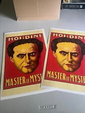 Harry Houdini, Master of Mystery, 11 x 17 Reprint Poster, Rare Collectible picture