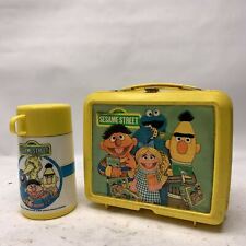 Vintage 1983 Sesame Street Metal Lunch Box With Thermos by Aladdin Big Bird, Ber picture