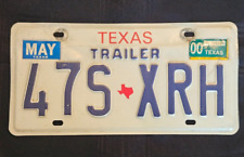 Old Texas Trailer License Plate  -  Red Texas separator 47S*XRH picture