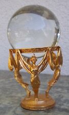 Vintage Rare Crystal Visions 1989 Franklin Mint Ball Stand 24K Gold Plated Fate picture