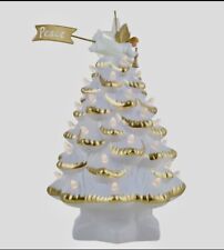 Mr Christmas Retro Nostalgic 14 White Gold LED Christmas Tree Animated Angel NIB picture