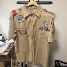 Vintage 80’s Boy Scouts of America Official Shirt With Patches And 40 Years Pin picture
