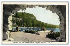 1918 The Lake And Sky Top From Port Cochere Mohonk Lake Newburgh NY Postcard picture