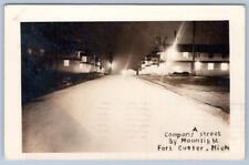 1943 WWII RPPC COMPANY A FORT CUSTER MICHIGAN*PVT RR MOORE JR HIGHLAND PARK NJ x picture