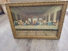 Vintage MCM Framed Last Supper Intercraft Industries Christian Jesus Picture Art picture