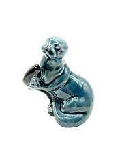 Poole Pottery Figurine: Blue Seal with Fish Charming Collectible picture