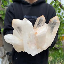 5.6lb Large Natural Clear White Quartz Crystal Cluster Rough Healing Specimen picture