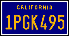 Custom California REFLECTIVE License Plate Tag Reproduction, Many Styles Offered picture